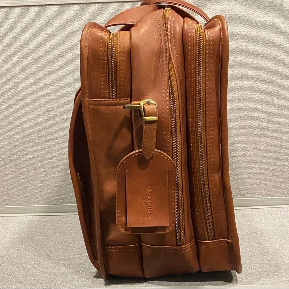 Claire Chase Leather Briefcase With Strap
